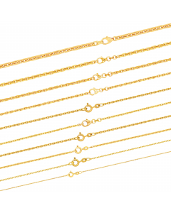 Ankerkette diamantiert Halskette - 333 - 8 Karat Gold