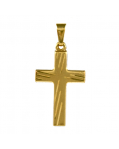 Anhänger Kreuz massiv 333 - 8 Karat Gold Größe mit Öse 27 * 14 mm