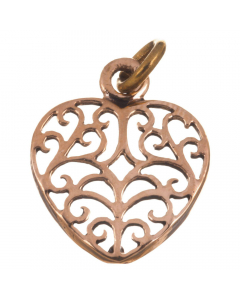 Bronzeanhänger Celtic Heart Anhänger Schmuck - Keltische Knoten , Liebe - 20x14mm