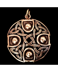 Bronzeanhänger Ancient Celtic Cross Schmuck - Keltische Knoten - 45x35mm