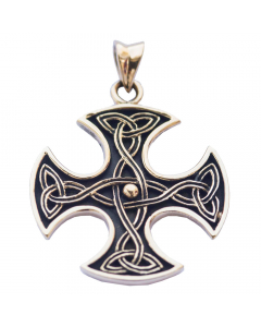 Anhänger Bronze Cross Celtic Schmuck - Keltische Knoten , Kreuze - 38x29mm