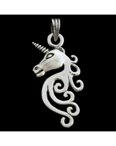 Anhänger Das Silberne Einhorn  Schmuck - Einhorn - 30x12mm