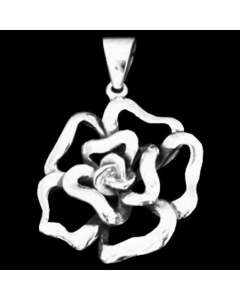 Rose Blume Schmuck Anhänger 925er Silber 27x39mm