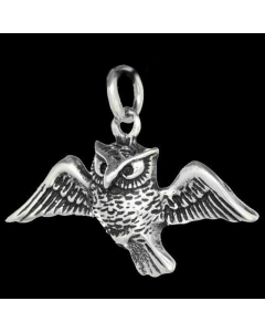 Silberanhänger Eule im Flug 925er Silber  Schmuck - Vögel - 31x25mm