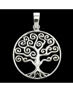 Schmuckanhänger Baum des Lebens 925er Silber - Lebensbaum - 29x21mm