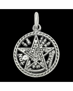 Tetragrammaton Schmuck Anhänger 925er Silber Durchmesser 18mm