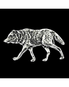 Wolf Schmuck Anhänger 925er Silber - Wolf Hund - 40x22mm