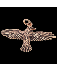 Rabe Vogel Adler Krähe Schmuck Anhänger Bronze - Vögel -