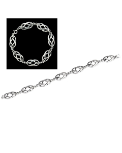 Armkette Celtic Schmuck 925er Silber 18,5 cm Keltischer Knoten Muster Armband