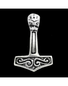 Thors Hammer Schmuck Anhänger 925er Silber - Thorhammer - 27x17mm