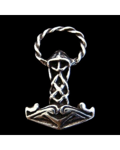 Thors Hammer Schmuck Anhänger 925er Silber - Thorhammer - 33x20mm (mit Ring)