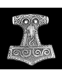 Thors Hammer beidseitig Schmuck Anhänger 925er Silber - Thorhammer - 41x38mm