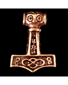 Mjölnir Thors Hammer  klein Bronze Anhänger Schmuck - Thorhammer - 18x13mm