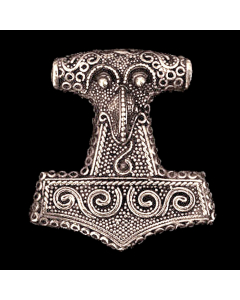 Thors Hammer beidseitig Bronze Anhänger Schmuck - Thorhammer - 41x38mm