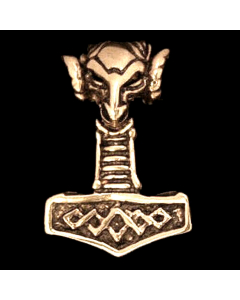 Widderhammer Bronze Anhänger Schmuck - Thorhammer - 38x22mm