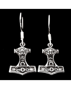 Ohrhänger, Ohrringe Thors Hammer  kleiner Wikinger Viking Schmuck 925er Silber