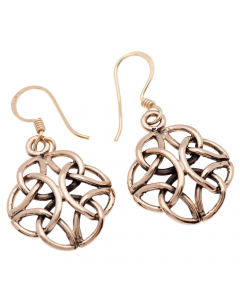 Ohrhänger, Ohrringe Keltische 4 Kreise Keltischer Knoten Bronze Schmuck