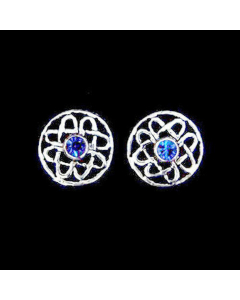 Ohrstecker Celtic Blue Crystal Schmuck 925er Silber