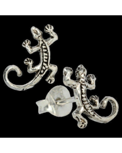 Ohrstecker Echse Silber Schmuck 9x6mm Eidechse Lizard