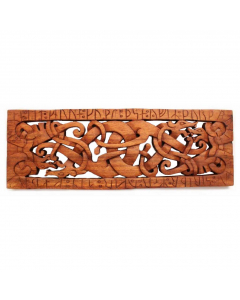 Wandbild Wandschmuck Deko Nordische Drachen Runen celtic geschnitztes Ornament