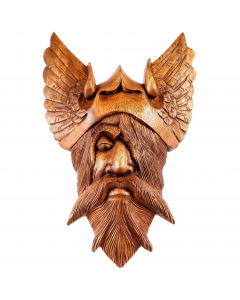 Wandschmuck Odin Wandbild Holz Wikinger Gott Viking Wotan geschnitztes Ornament