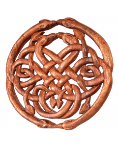 Wandschmuck 6 Drachen Celtic Knotwork keltische Knoten geschnitztes Holzbild