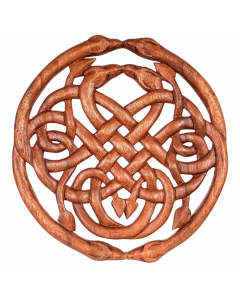 Wandschmuck 6 Drachen Celtic Knotwork keltische Knoten geschnitztes Holzbild