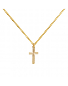 Anhänger Kreuz mit massiver Goldkette 1,1 mm 333-8 Karat Gold