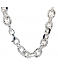 Silberkette Ankerkette diamantiert Halskette 8,8 mm massiv 925 Silber