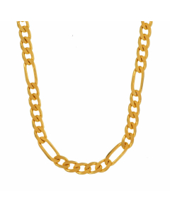 716.95 Goldkette Figarokette diamantiert Halskette 3,4 mm - 333-8 Karat Gold 907.FIG-333-34-SET Figaroketten aus Gold und Silber