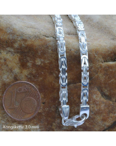 Königskette - Armband Breite 3,0 mm Länge 19 cm 925er Sterlingsilber