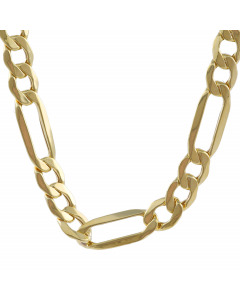 Goldkette Figarokette Länge 60cm - Breite 4,0mm - 333-8 Karat Gold