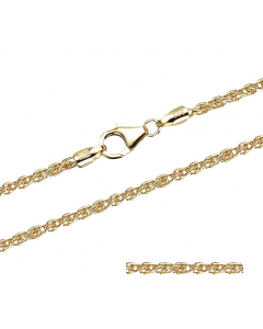 2,5 mm 45 cm 333 - 8 Karat Gold Halskette Zopfkette massiv Gold hochwertige Goldkette  9,3 g