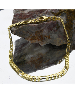 Goldkette Figarokette Länge 45cm - Breite 3,4mm - 333-8 Karat Gold