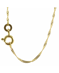 Goldkette Singapurkette Länge 38cm - Breite 1,0mm - 333-8 Karat Gold