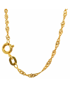 Goldkette Singapurkette Länge 38cm - Breite 1,4mm - 333-8 Karat Gold