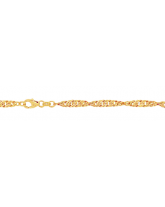 Goldkette Singapurkette Länge 19cm - Breite 3,4mm - 333-8 Karat Gold