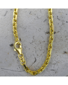 Ankerkette diamantiert Länge 45cm - Breite 3,8mm - 333-8 Karat Gold