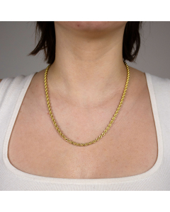 Goldkette Kordelkette Länge 50cm - Breite 3,3mm - 333-8 Karat Gold