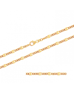 3,1 mm 50 cm 585 - 14 Karat Gelbgold Panzerkette massiv Gold hochwertige Halskette 5,5 g