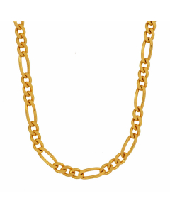 Goldkette Figarokette Länge 45cm - Breite 3,3mm - 585-14 Karat Gold