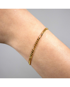 Goldkette Figarokette Länge 42cm - Breite 2,8mm - 585-14 Karat Gold