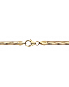 3,2 mm 42 cm 585 - 14 Karat Gold Halskette Schlangenkette rund massiv Gold hochwertige Goldkette  21,4 g