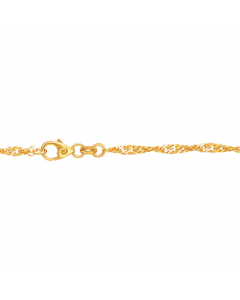 2,4 mm 19 cm 585 - 14 Karat Gold Armkette Singapurkette massiv Gold hochwertige Goldkette 2,09 g