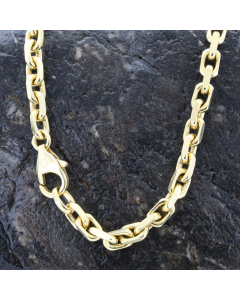 Ankerkette diamantiert Länge 55cm - Breite 3,8mm - 585-14 Karat Gold