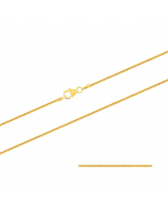 1,3 mm 750 - 18 Karat Gold Halskette Zopfkette massiv Gold hochwertige Goldkette  - Länge nach Wahl