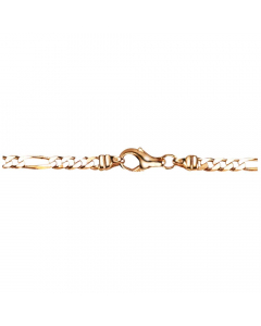 3,4 mm 750 - 18 Karat Gold Halskette Figarokette massiv Gold hochwertige Goldkette  - Länge nach Wahl