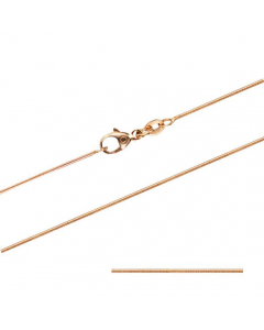 0,8 mm 750 - 18 Karat Gold Halskette Schlangenkette rund massiv Gold hochwertige Goldkette  - Länge nach Wahl