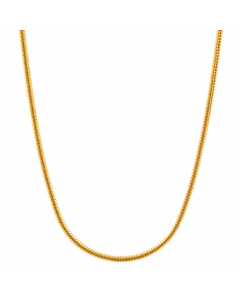 0,9 mm 750 - 18 Karat Gold Halskette Schlangenkette rund massiv Gold hochwertige Goldkette  - Länge nach Wahl