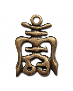Shou-Symbol aus Bronze Anhänger Schmuck 28x19mm mit Halsband